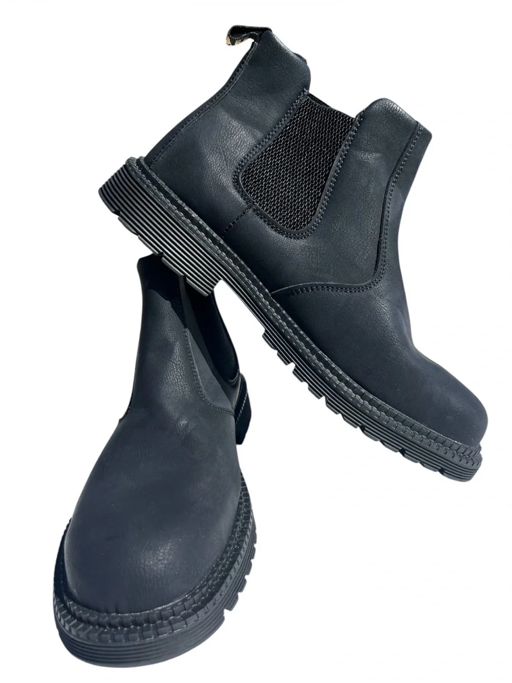 Men's Black Chukka Boot with Elastic Side Panels